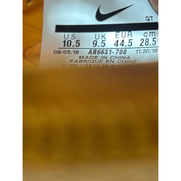 Nike Air Vapor Max Plus Shoes Men's Size 10.5 Orange low top sneakers AR6631-700 - Picture 3 of 12